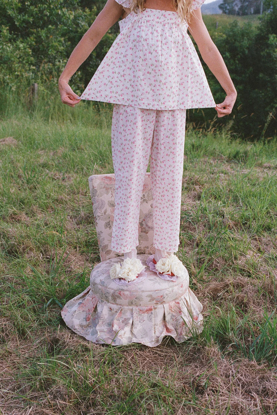 Oak meadow tea blouse- rose bloom