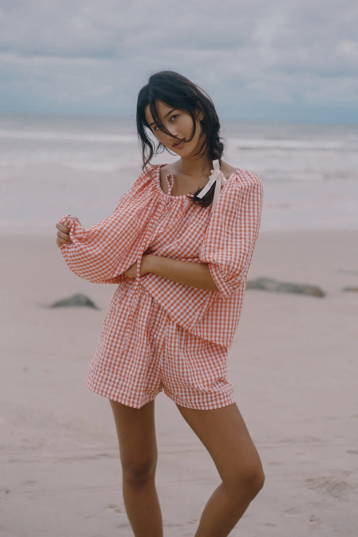 Bare road Chloe blouse- starburst gingham