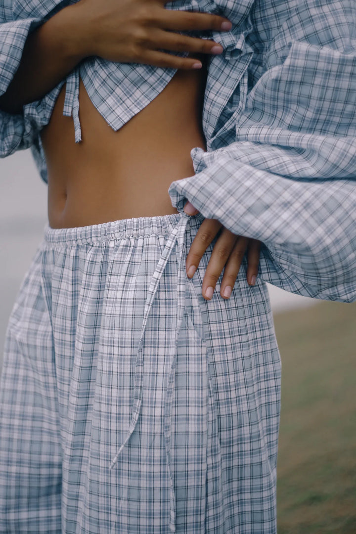 Bare road Chloe pant- cloud plaid