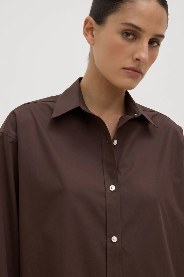 Assembly Marigold poplin shirt- ganache