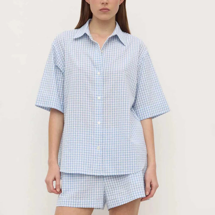 Assembly Ainslee shirt- blue check