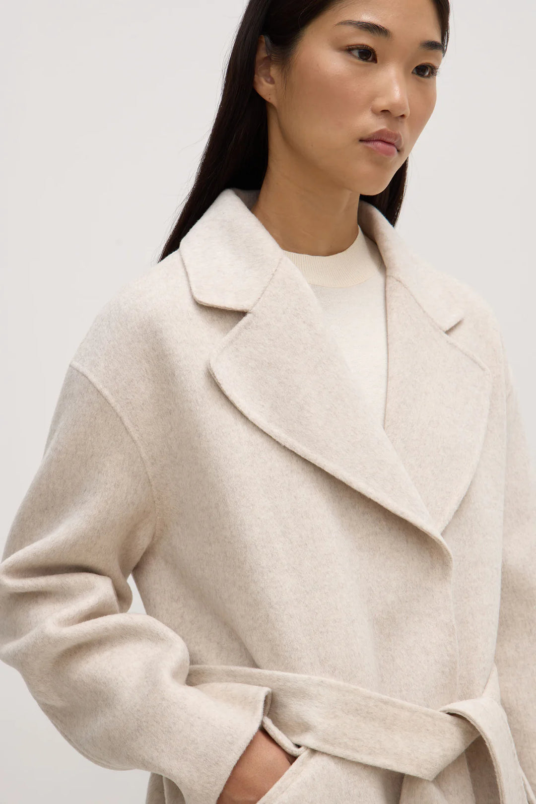 Assembly label Sadie coat- oat marle