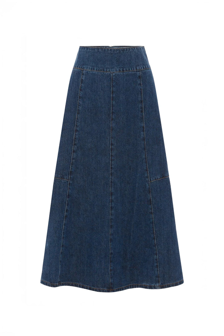 Rowie Vashti denim midi skirt