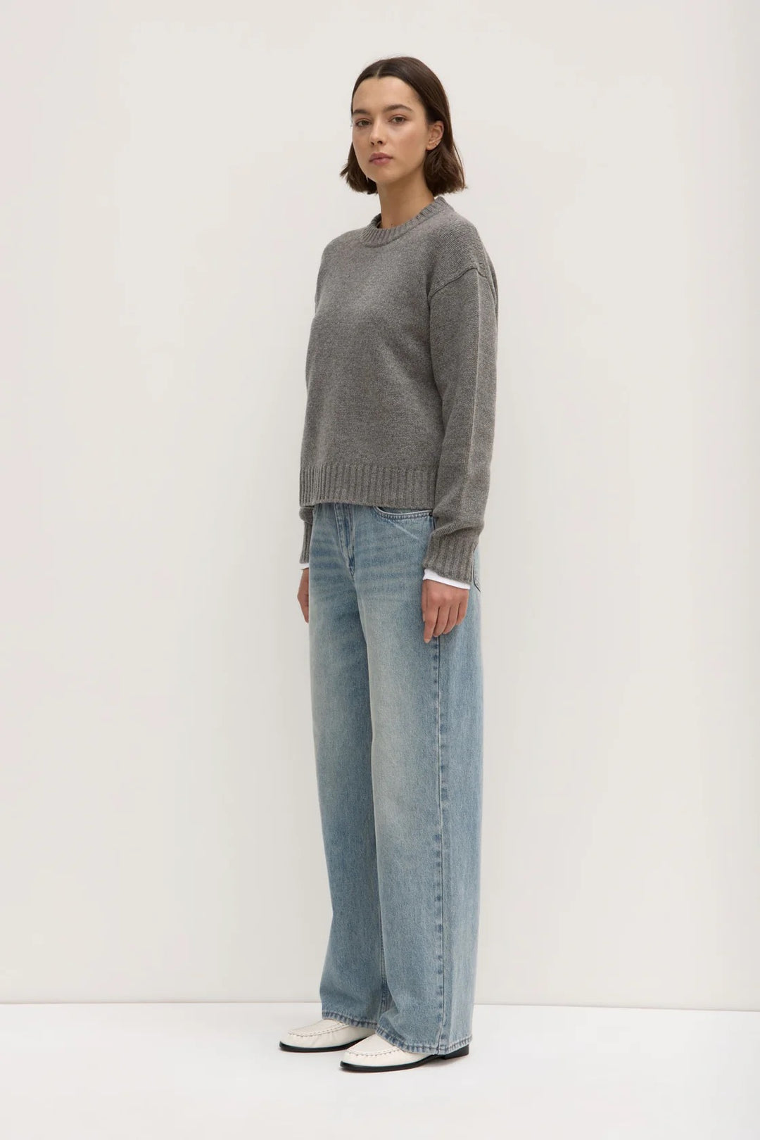 Beau Merino Wool Knit - Grey Marle