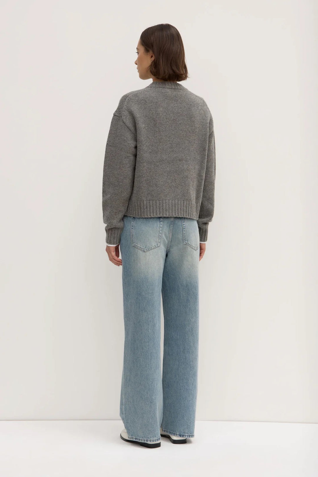 Beau Merino Wool Knit - Grey Marle