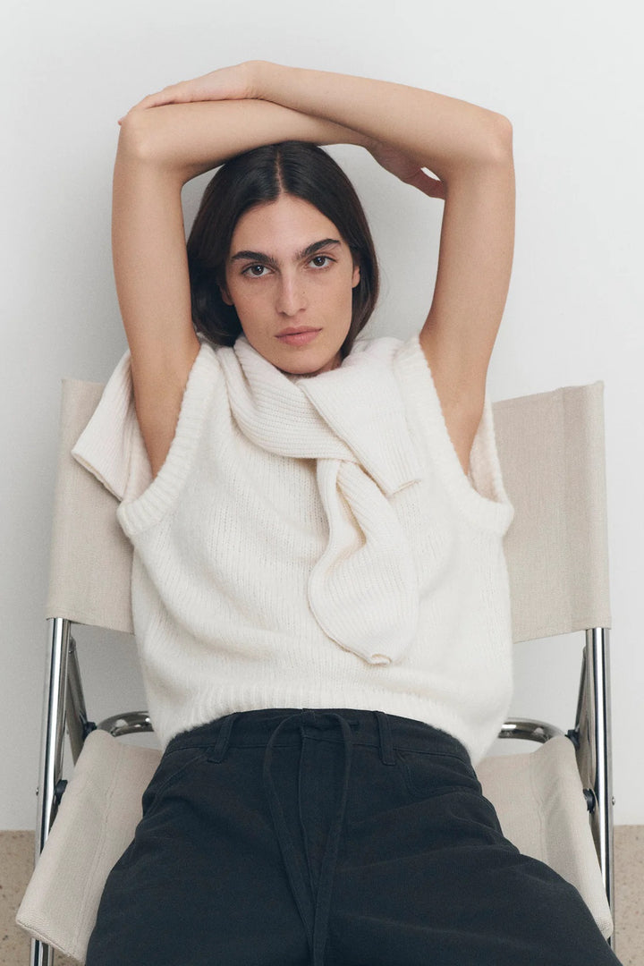 Everly Knit Vest - Cream