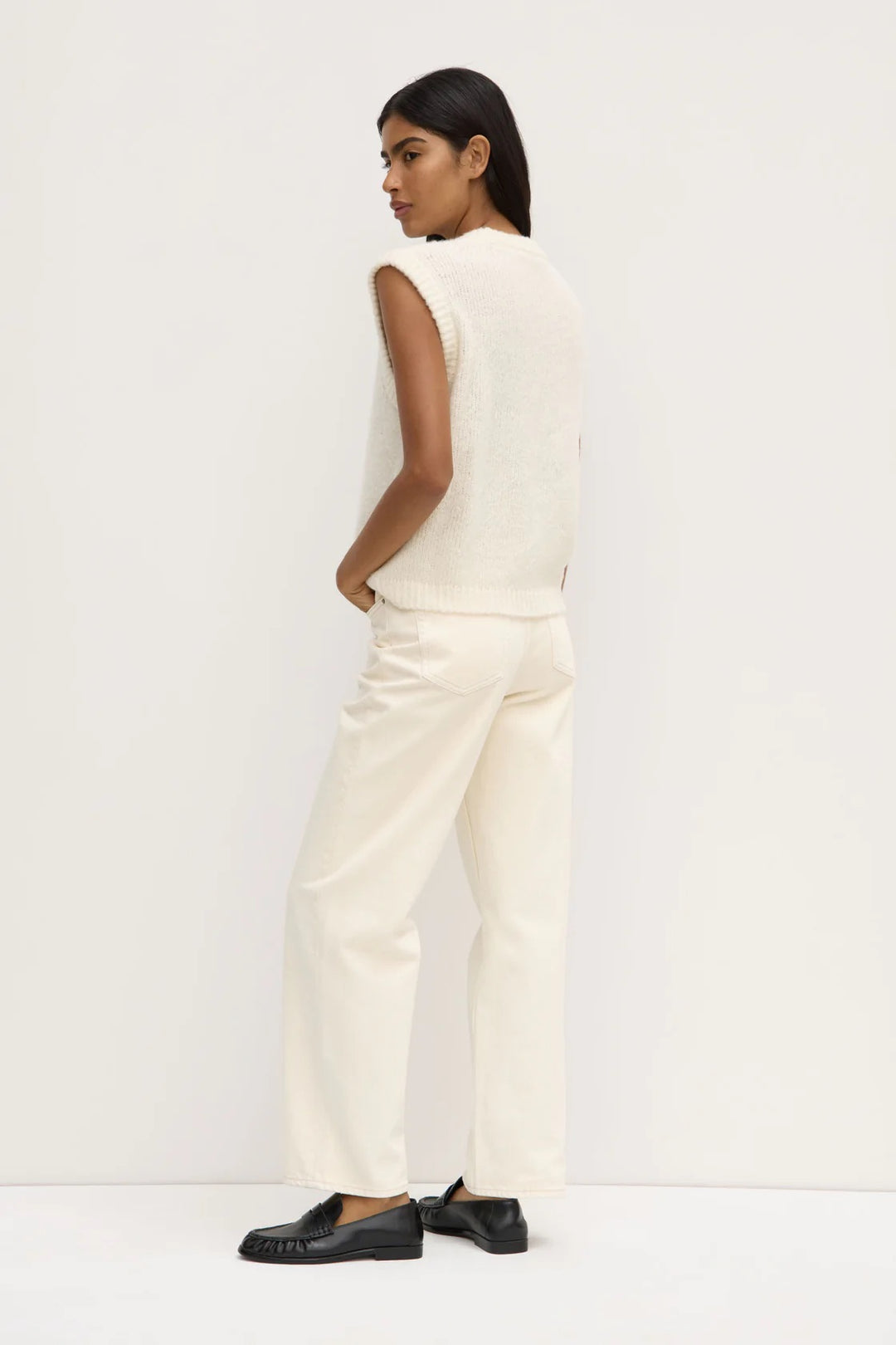 Everly Knit Vest - Cream