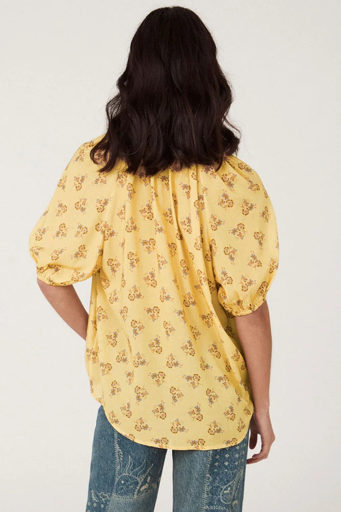 Rebel Spirit Short Sleeve Blouse ~ Daffodil