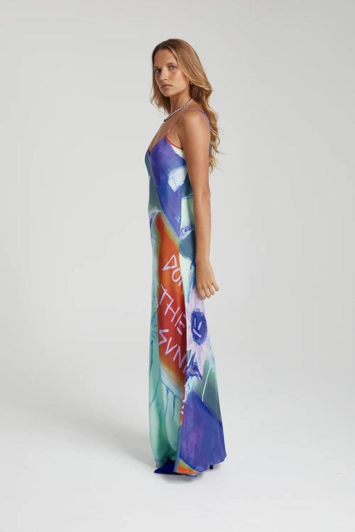 Summi summi siren dress - blue sunflwr