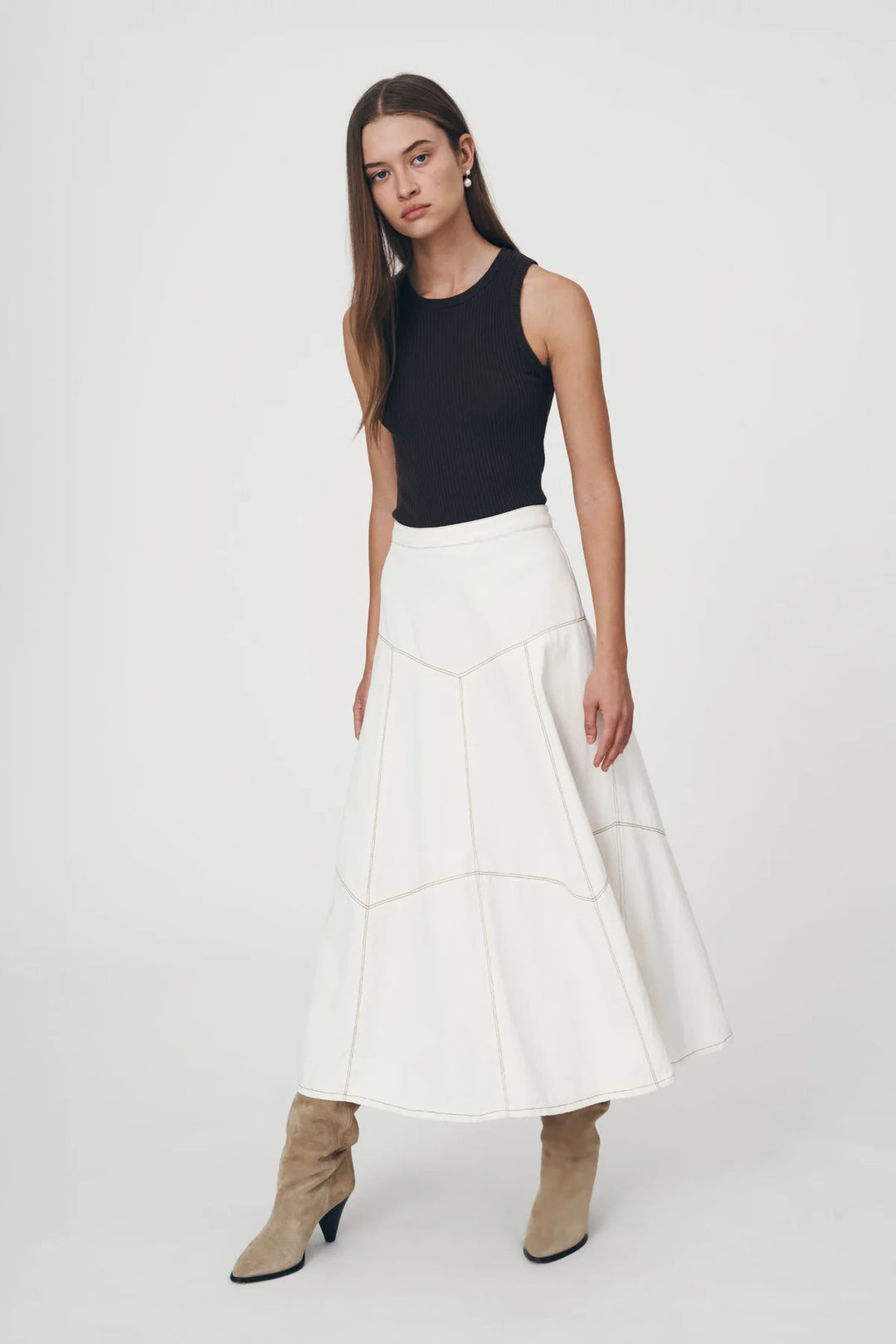 Rowie paloma skirt- crème