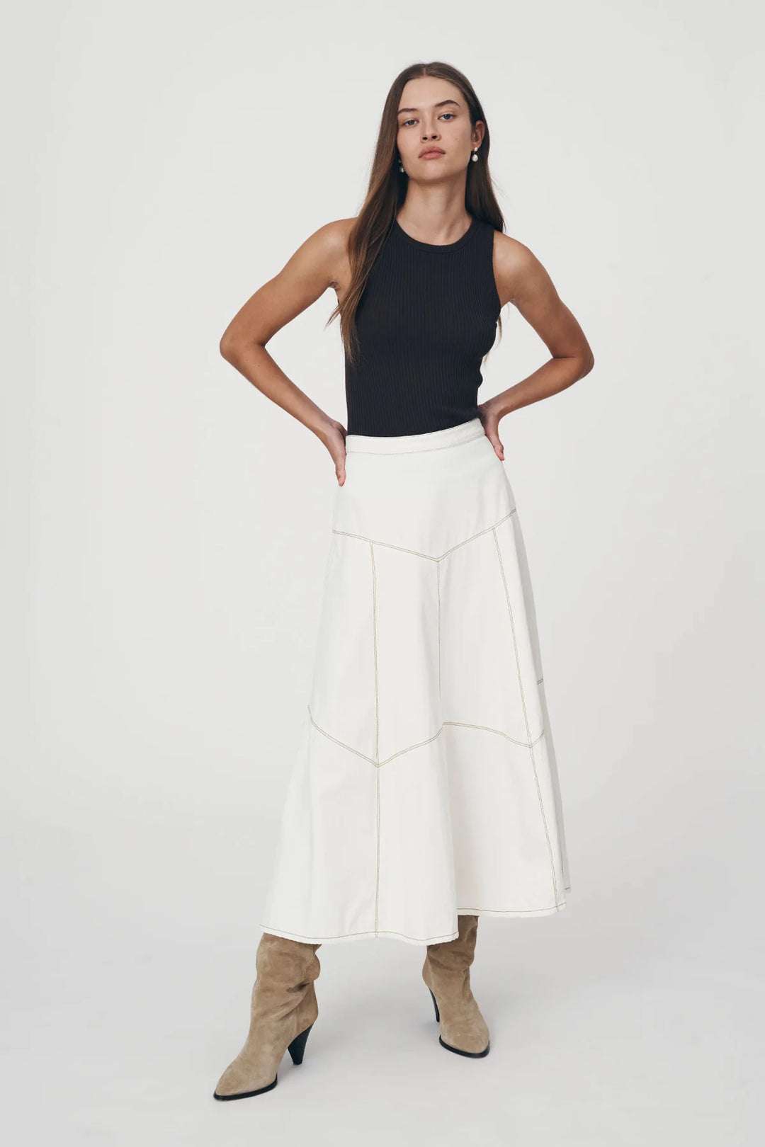 Rowie paloma skirt- crème