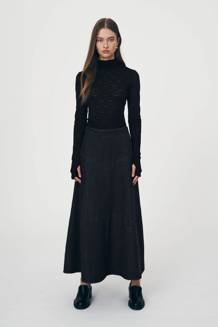 Rowie paloma skirt- washed black