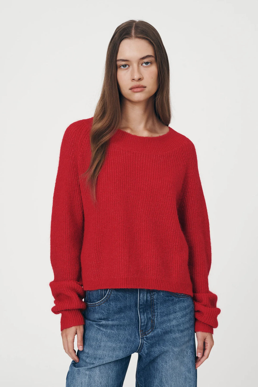 Rowie Ester knit jumper- cherry red