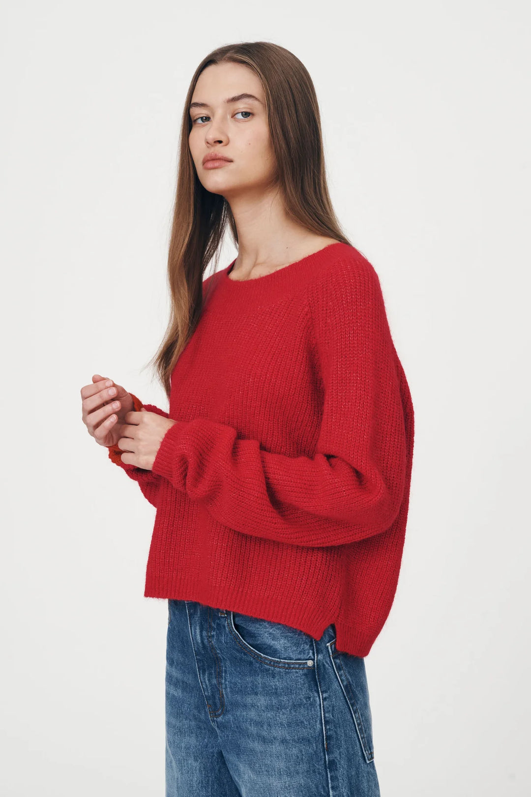 Rowie Ester knit jumper- cherry red